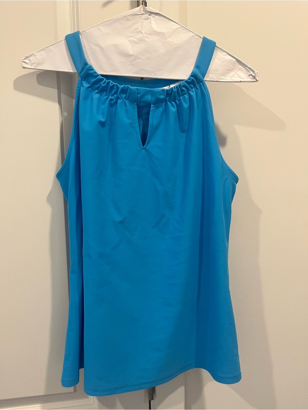 Jude Connally Sleeveless Blue Women's Tank Top with Keyhole Neck